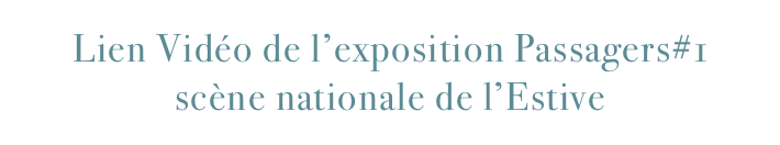 Lien Vidéo de l’exposition Passagers#1 scène nationale de l’Estive